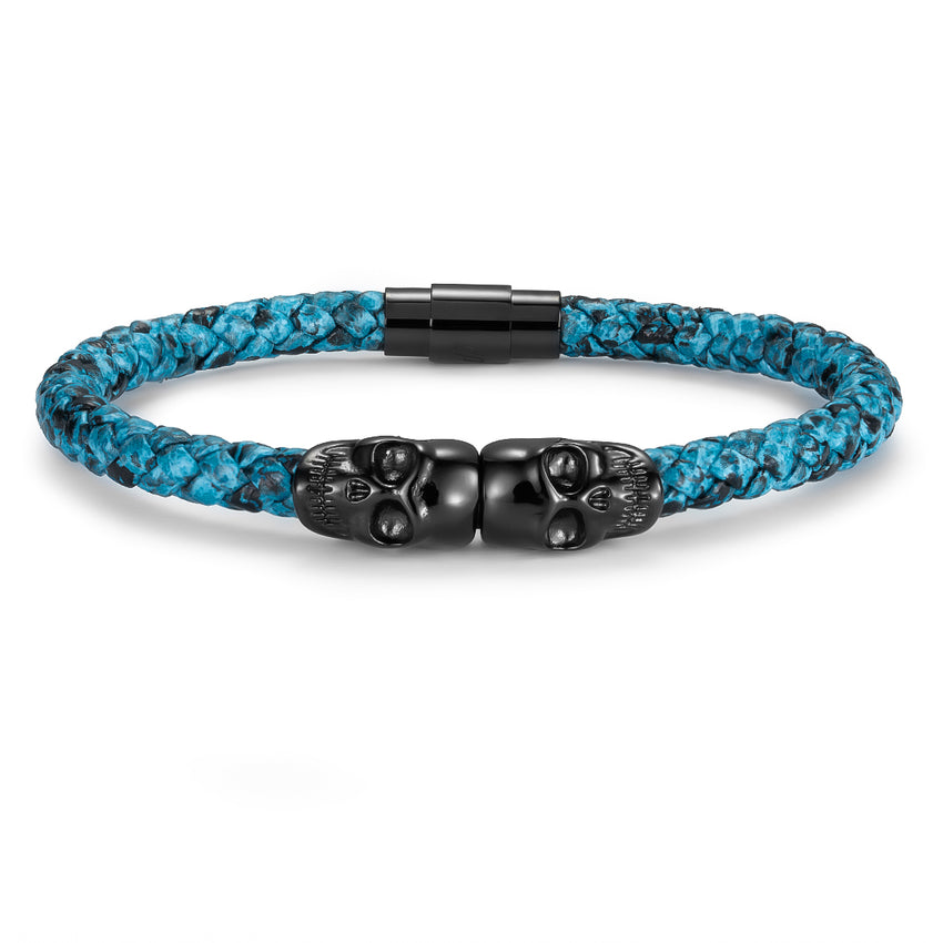 Blue Viper Leather Men's Bracelet