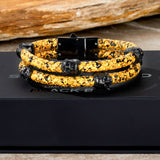 Cobra Double Leather Bracelet