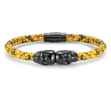 Yellow Viper Leather Men's Bracelet